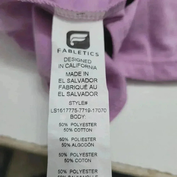 NWT Fabletics Millie Women's Split Back Essential Top XXL Lavender 21CT - Picture 6 of 8